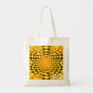Seventies Abstract Optical Illusion Decor Tote Bag