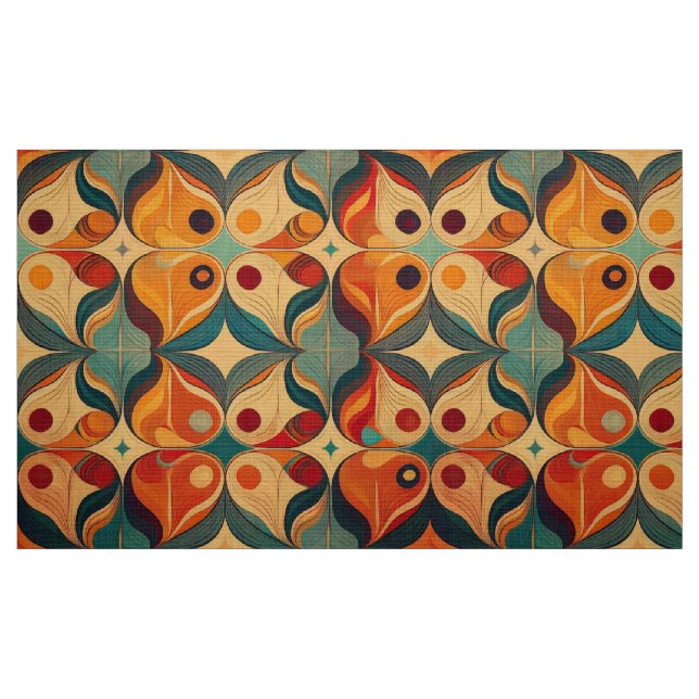 Seventies Geometric pattern 4 Fabric (Fat Quarter)