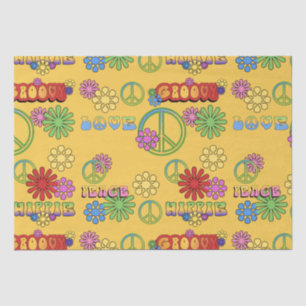Seventies hippie pattern tiled party tissue paper