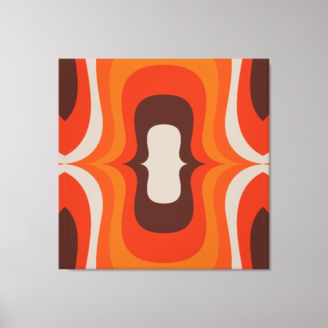 Seventies Mega Mod orange 40x40 wall art (Front)