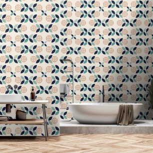 Seventies Mod flower pattern Wallpaper
