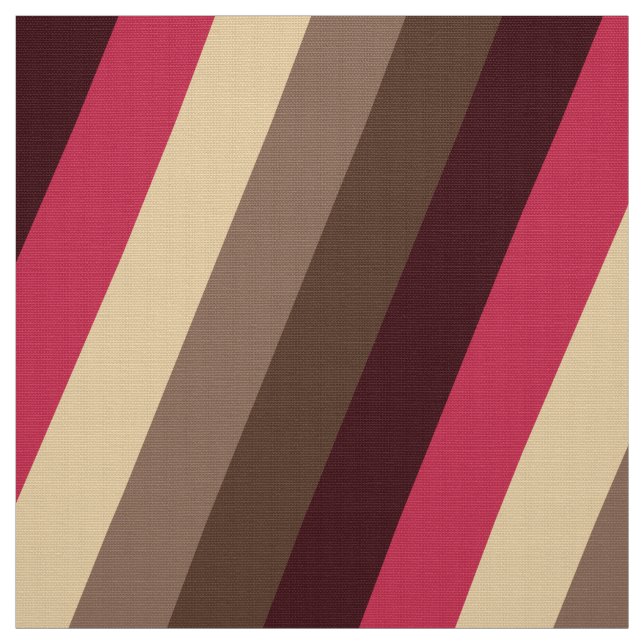 Seventies Neapolitan colours striped fabric  (Swatch)