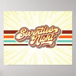 Seventies Night Party Poster