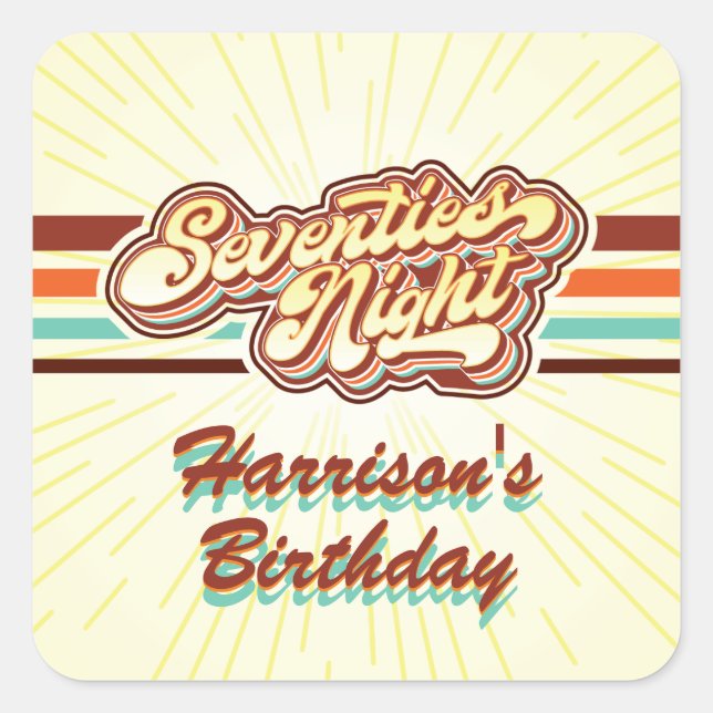 Seventies Night Stickers (Front)