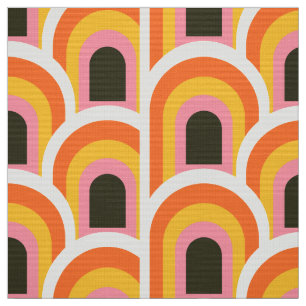 Seventies retro fabric pattern