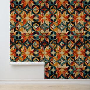 Seventies retro pattern wallpaper