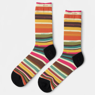 Seventies Stripes Retro Crew Socks