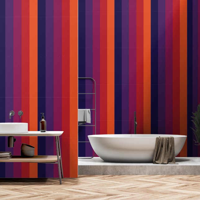 Seventies stripes wallpaper (Bathroom)