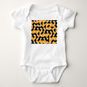 Seventies style, geometric half circles. baby bodysuit