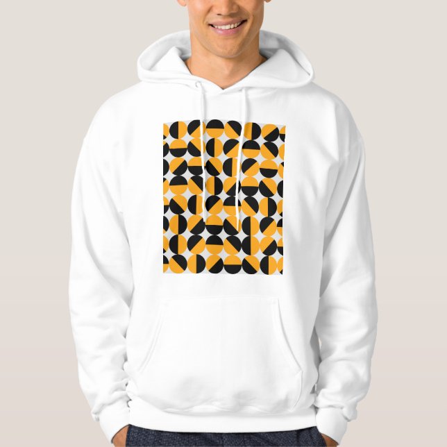 Seventies style, geometric half circles. hoodie (Front)