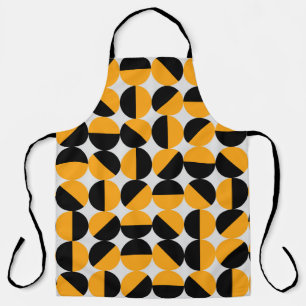 seventies style geometric pattern with half circle apron