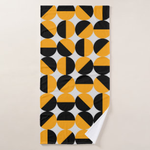 seventies style geometric pattern with half circle bath towel