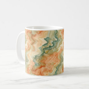 Seventies Vibes Orange Green Abstract Coffee Mug