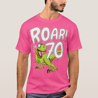 Seventy 70Th Birthday Party 70 Year Old Dinosaur T-Shirt