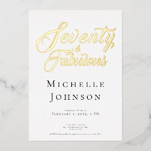 Seventy and Fabulous Minimal Pink 70th Birthday