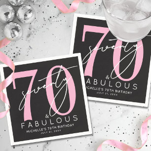 Seventy Fabulous 70th Birthday Party Napkin