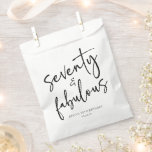 Seventy & Fabulous Minimal 70th Birthday Party Favour Bags<br><div class="desc">This is a Seventy & Fabulous Minimal Minimalist Black White 70th Birthday Party Favour Bags!</div>