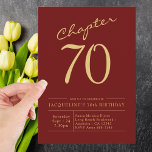 Seventy Red Gold 70th Birthday Party Invitation<br><div class="desc">Celebrate your special 70th birthday in style with our Seventy Red Gold 70th Birthday Party Invitation! This elegant design features a beautiful red and gold colour palette, perfect for a shimmering celebration. It’s easy to customise and personalise to create the perfect invitation for your special day. Show off your style...</div>