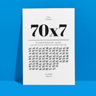 Seventy Times Seven Forgive Me Card