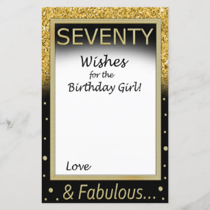 Seventy Wishes for the birthday girl