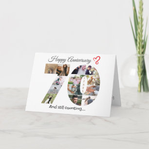 Seventy Year Wedding Anniversary Photo Card