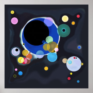 Several Circles, Vassily Kandinsky in digital Poster