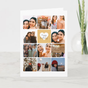 Several Photo Collage Best Friend Happy Birthday Card