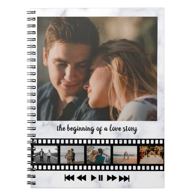 Several Photos Collage Inspirational Newly Weds  N Notebook (Front)