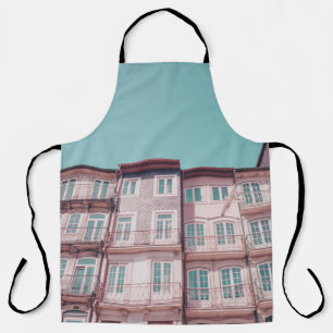 SEVERAL PINK HOUSES WITH GLASS WINDOWS APRON