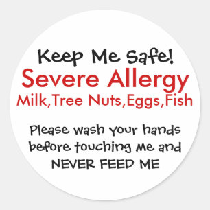 Severe Allergy Classic Round Sticker