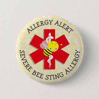 Severe BEE STING Allergy Alert Button