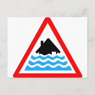 Severe Flood Warning Postcard