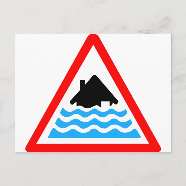 Severe Flood Warning Postcard (Front)
