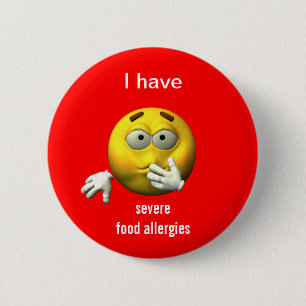 Severe food allergies button