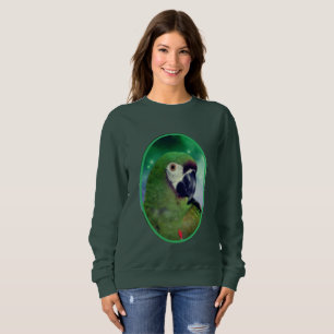 Severe Macaw Parrot Close Up  Sweatshirt