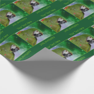 Severe Macaw Parrot Personalised Wrapping Paper