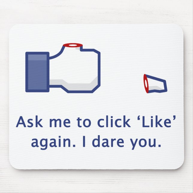 Severed Thumb - Ask Me to Click 'Like' Mousepad (Front)