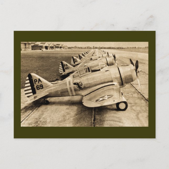 Seversky P-35 Vintage WWII Fighter Planes Postcard (Front)
