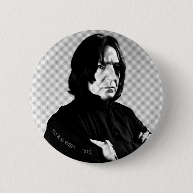 Severus Snape Arms Crossed 6 Cm Round Badge (Front)