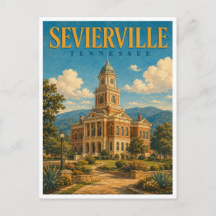 Sevierville Tennessee Courthouse GeoSaga Postcard