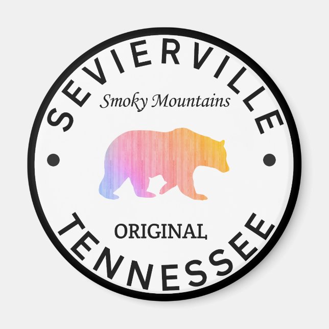 Sevierville Tennessee Great Smoky Mountains Magnet (Front)