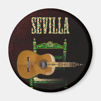 SEVILLA. Flemish Guitar with Giralda of Seville. Magnet