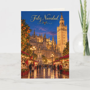 Sevilla Giralda Feliz Navidad Holiday Card