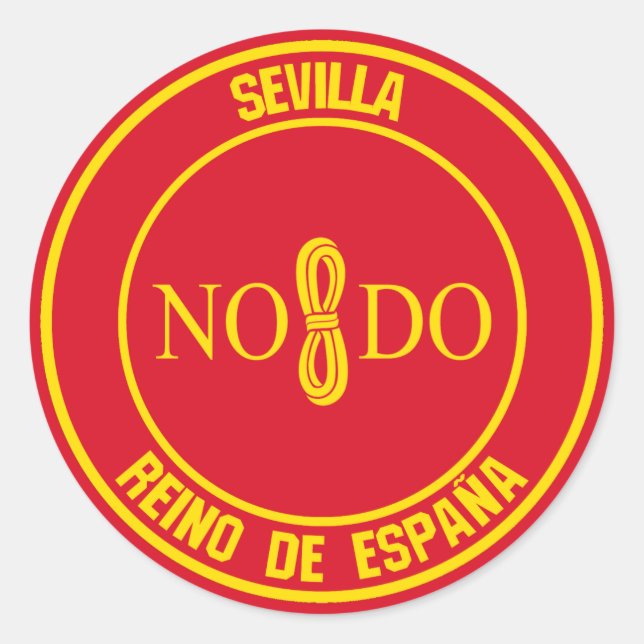 Sevilla Round Emblem Classic Round Sticker (Front)