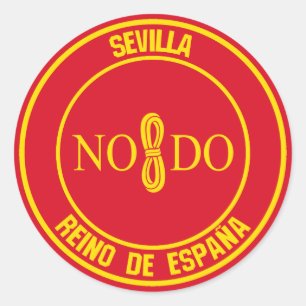 Sevilla Round Emblem Classic Round Sticker