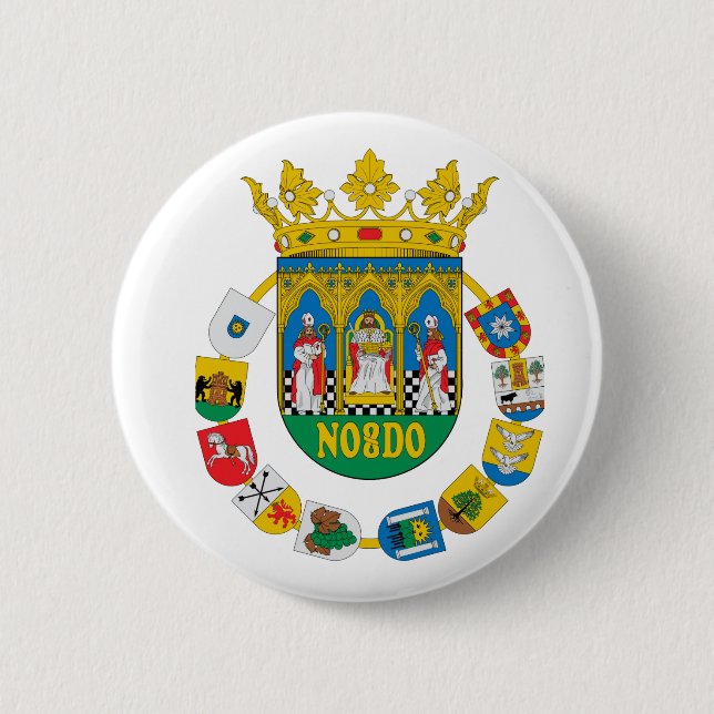 Sevilla (Spain) Coat of Arms2 6 Cm Round Badge (Front)