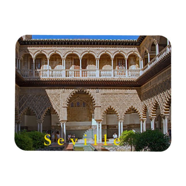 Seville. Alcazar. The Courtyard of the Maidens. Magnet (Horizontal)