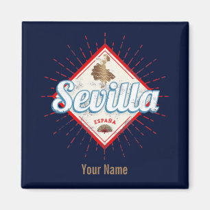Seville Andalusia Spain Retro Flamenco Vintage Magnet