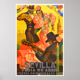Seville Art Spain Travel Poster Spanish Print