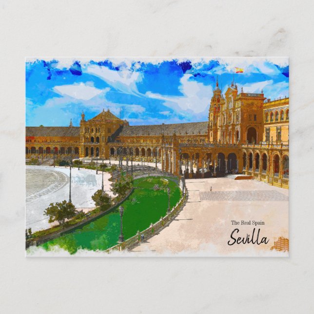Seville  Plaza de Espana Postcard (Front)
